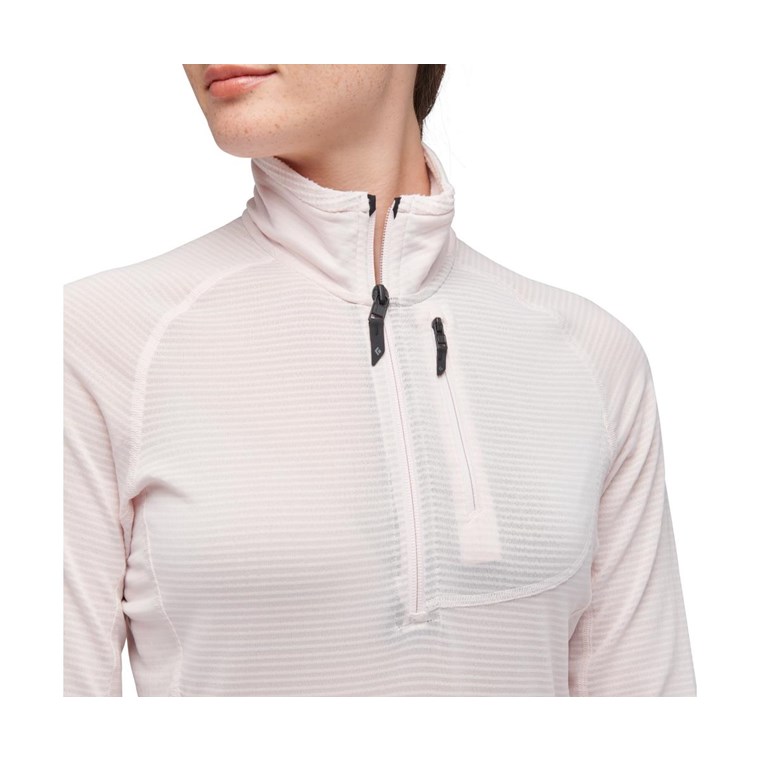 Black Diamond Coefficient LT Quarter Zip Shirt Women Ice Pink