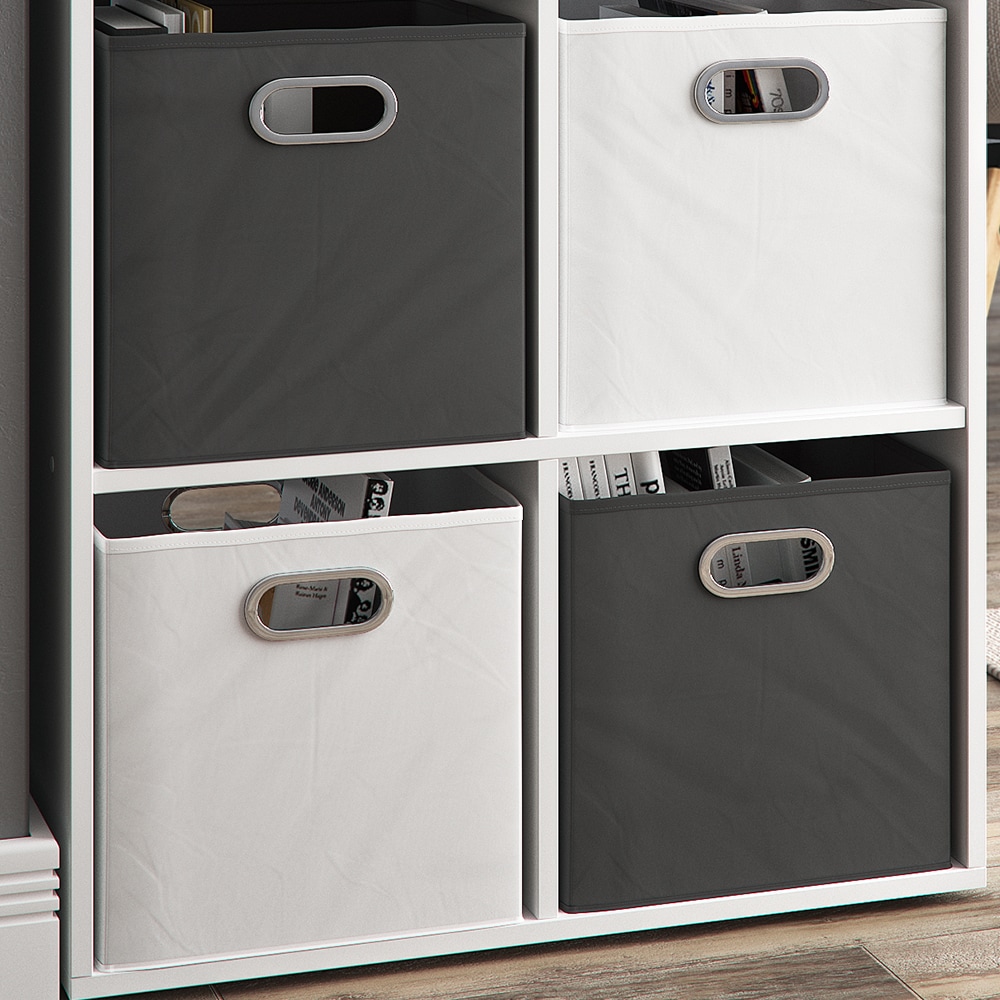 VICCO 2er Set Faltbox30x30 cm weiß Faltkiste Aufbewahrungsbox Regalbox Box