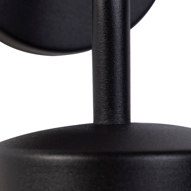 Landelijke buitenwandlamp zwart met glas - Elza