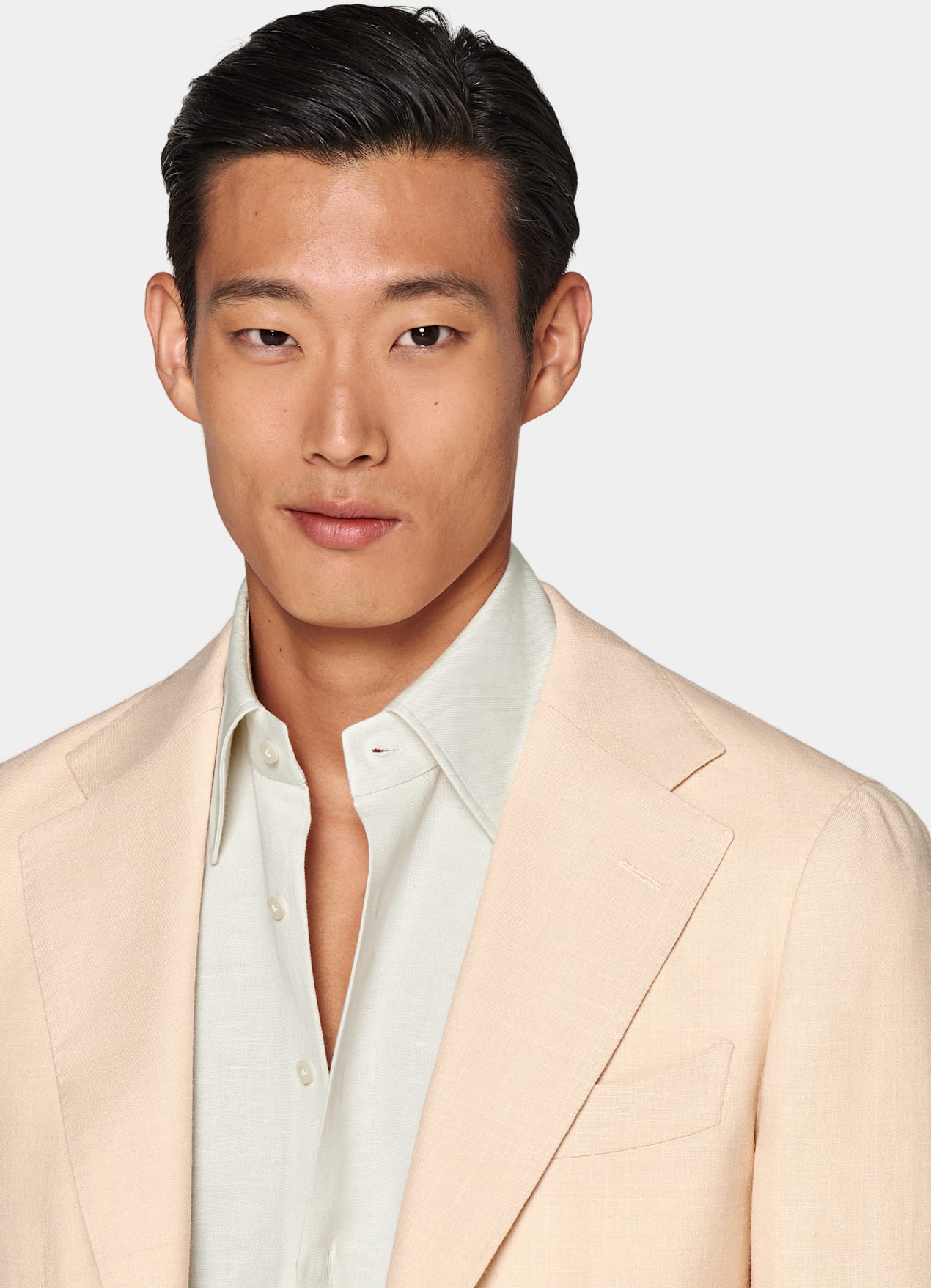 Costume Havana coupe Tailored rose clair
