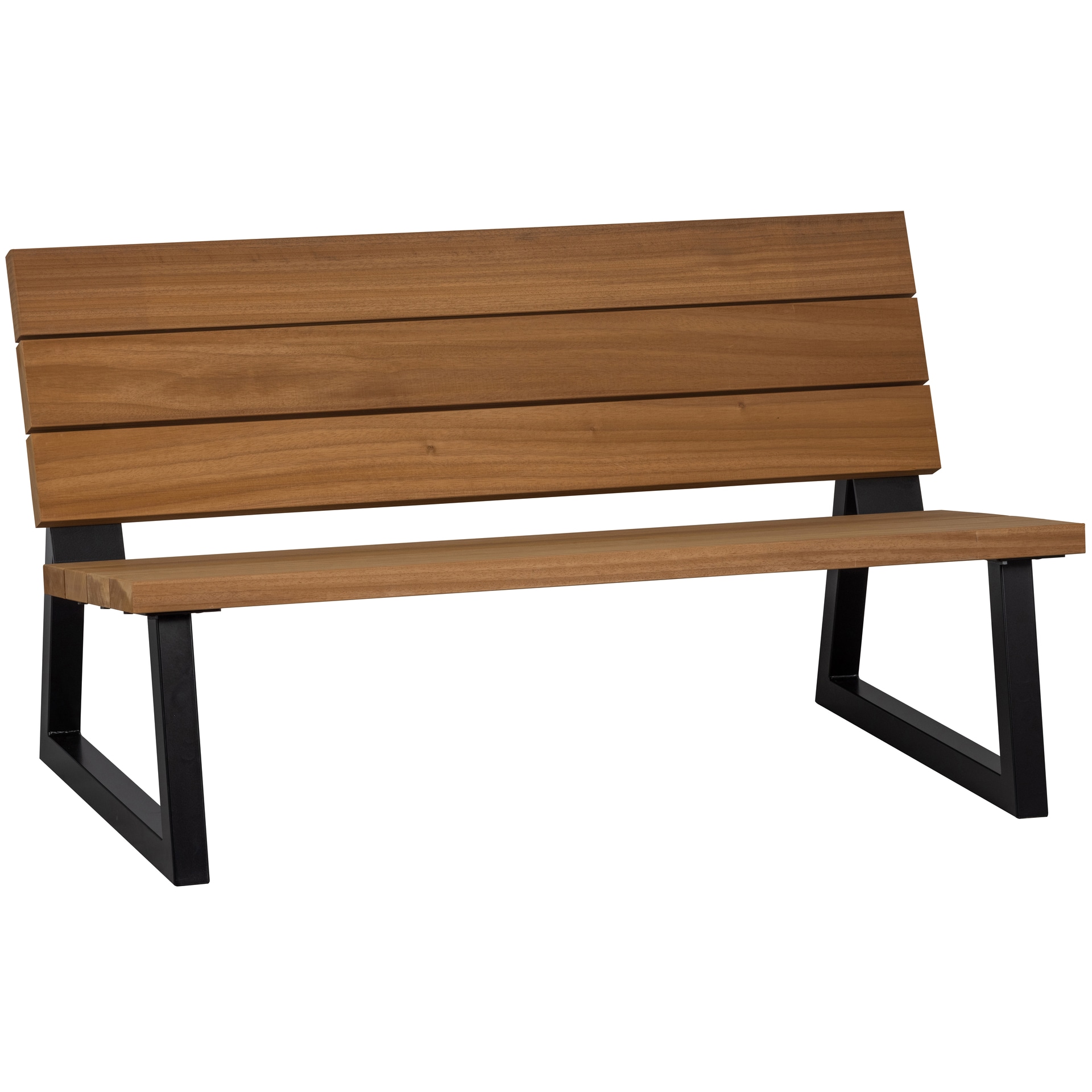 Gartenbank BANCO 138 cm schwarz /Holz