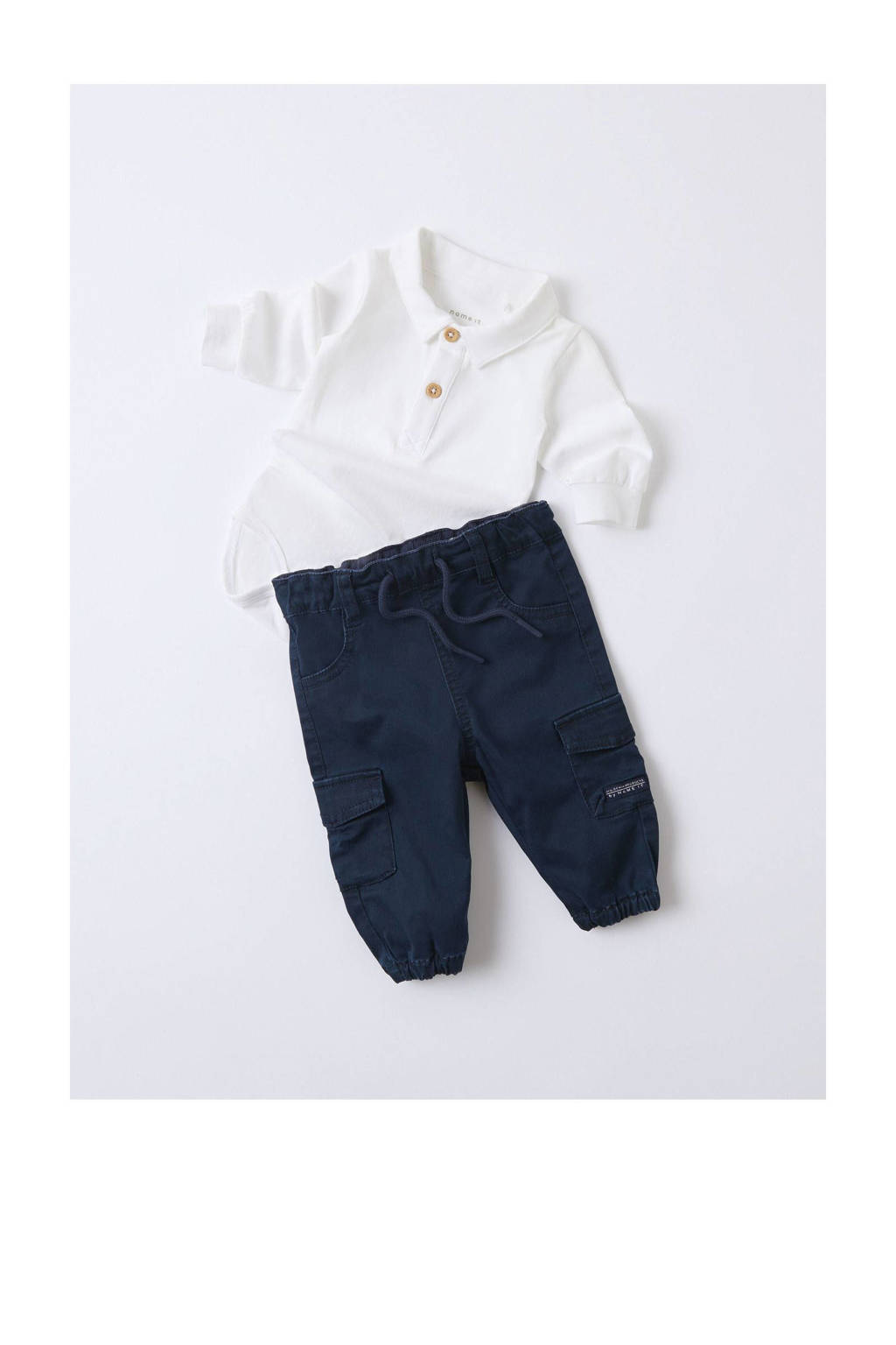 NAME IT baby cargobroek NBMBEN donkerblauw