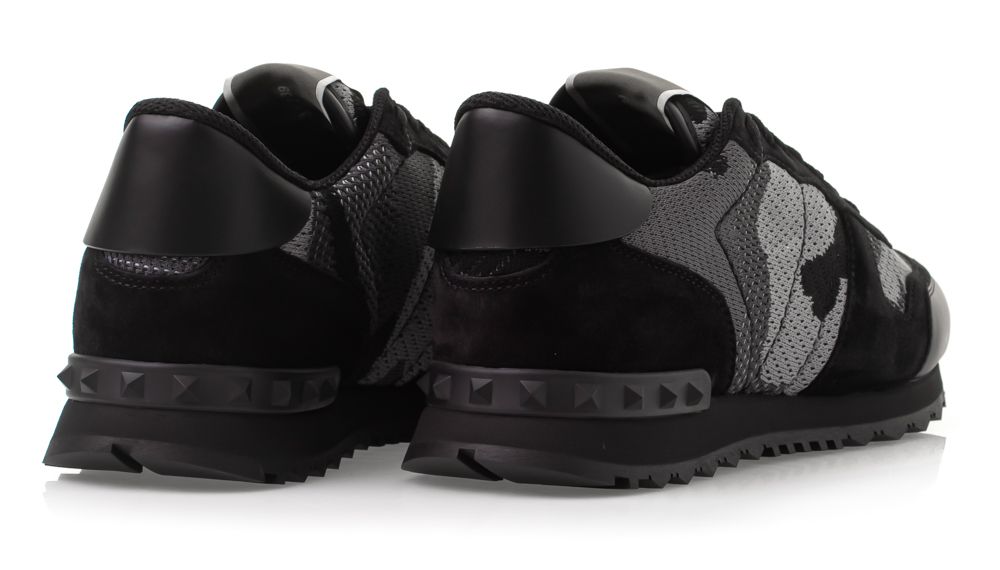 Valentino Garavani Rockrunner Mesh Camouflage Sneakers