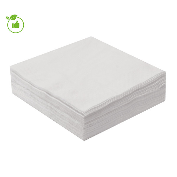 Serviettes de table en papier Dinner Lucart, coloris blanc, colis de 2400