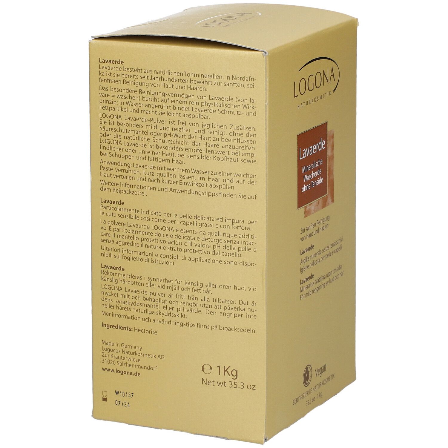 LOGONA Naturkosmetik Lavaerde Pulver