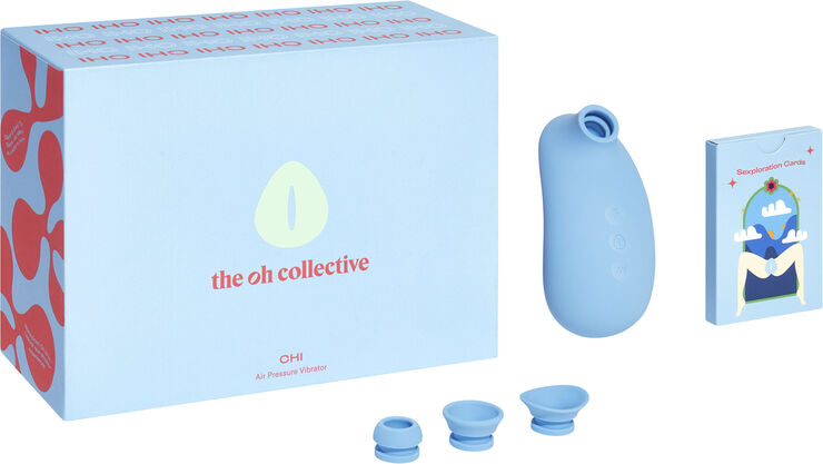 The Oh Collective Chi - Air pulsating vibrator with adjustable heads and explo Romantic blue
