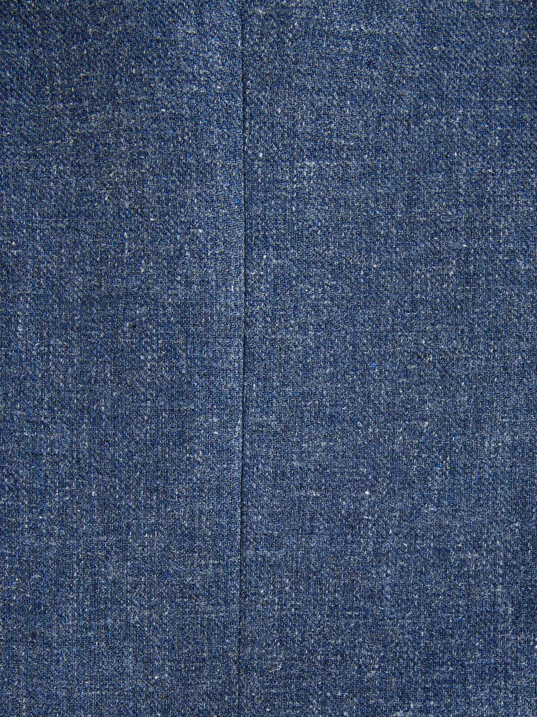 Blauw - Slim-fit kostuum van linnenmix: jasje