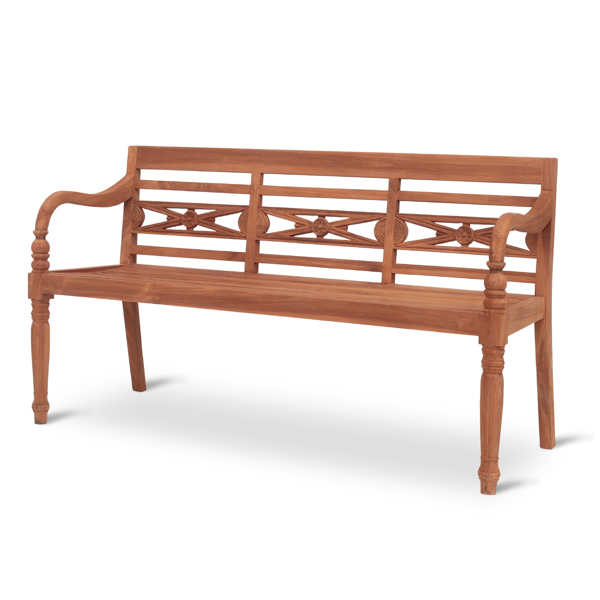 Teakholzbank 'Batavia' 3-Sitzer, natur, B 150 cm, H 85 cm, T 50 cm günstig bestellen