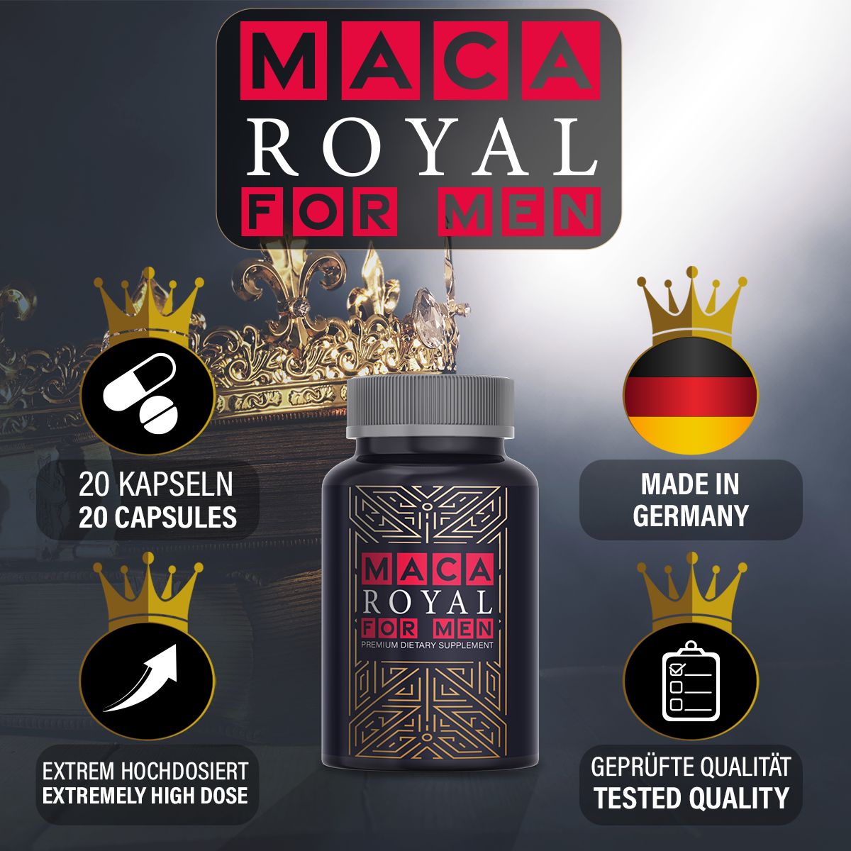 Saint Nutrition® | Maca Royal | Potenz Kapseln