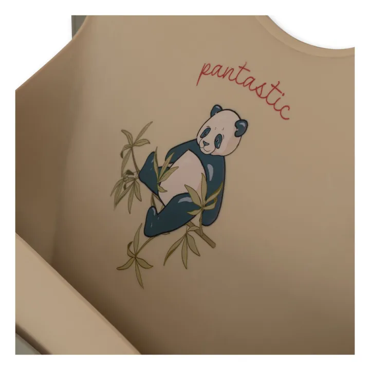 Konges Sløjd Bavoirs en silicone Panda - Set de 2 | Beige