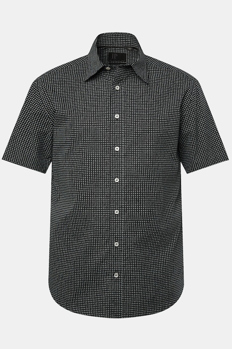 JP 1880 Business-Hemd, Halbarm, Minimal-Print, EasyCare, Haifisch-Kragen, Modern Fit, bis 8 XL