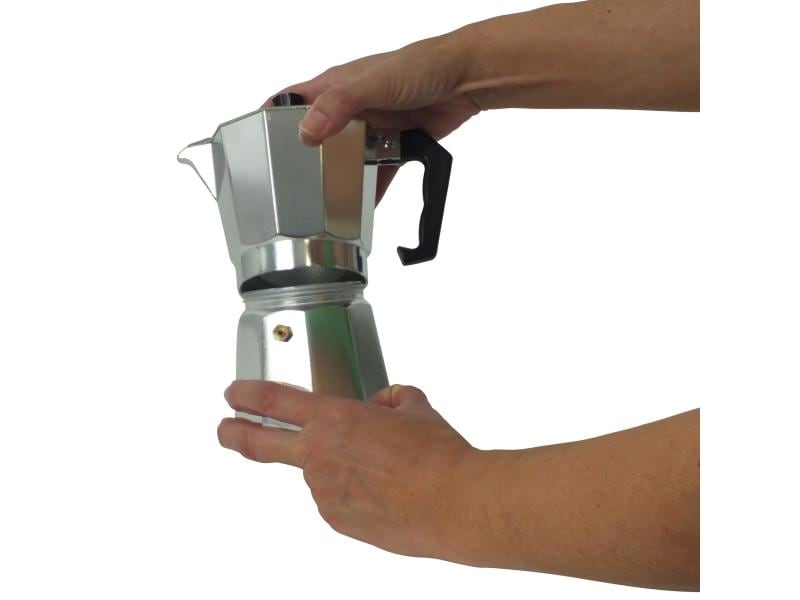 Kela Espressokocher Italia 3 Tassen, Silber Espressokanne