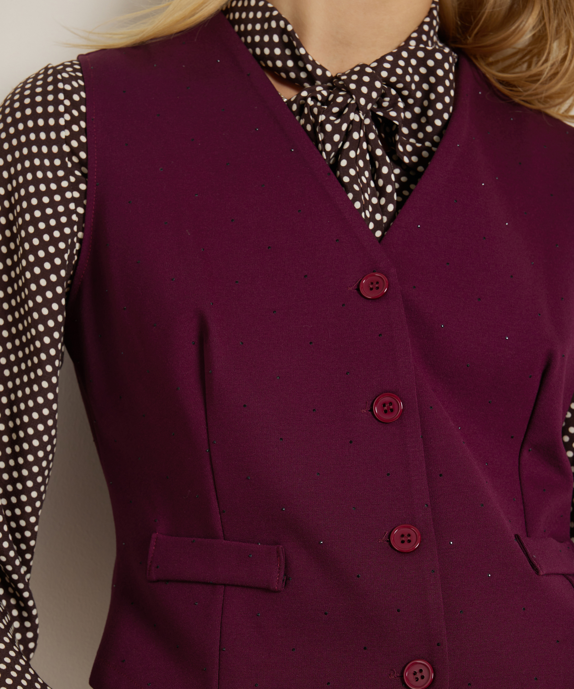 uni gilet met glitters