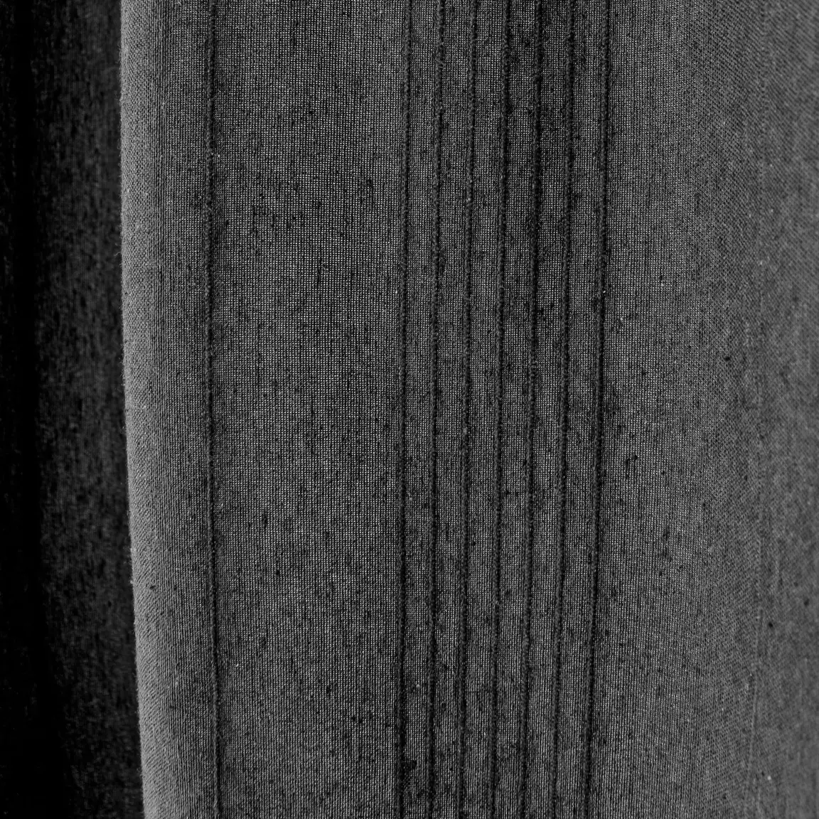 Rideau coton recyclé (140 x 240 cm) Bombay Gris anthracite
