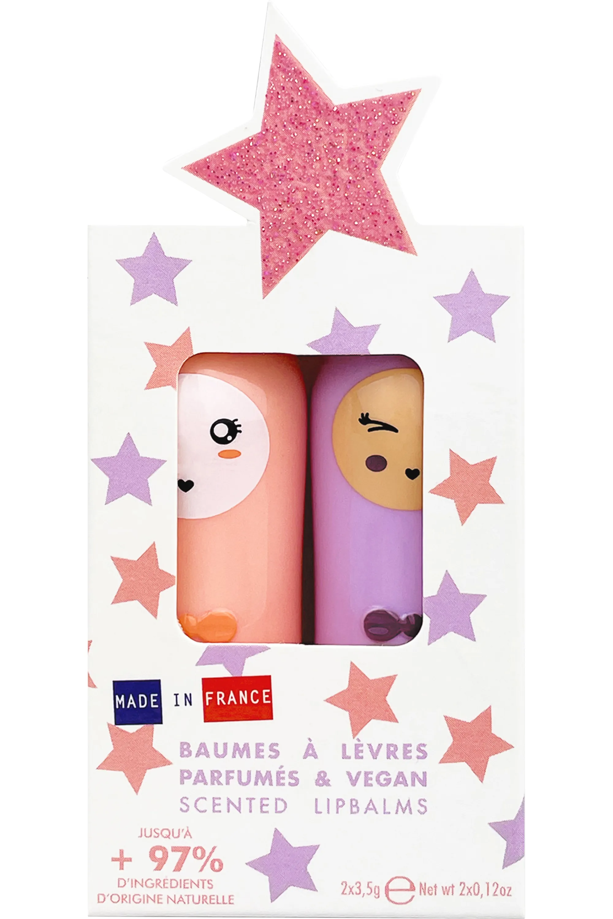 Inuwet (In Unicorn We Trust) Duo de baumes à lèvres guimauve & vanille-coco-7 g