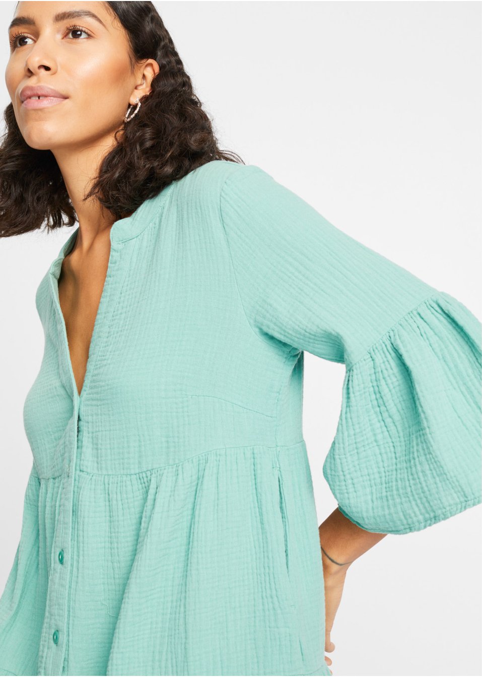 Robe-tunique en mousseline