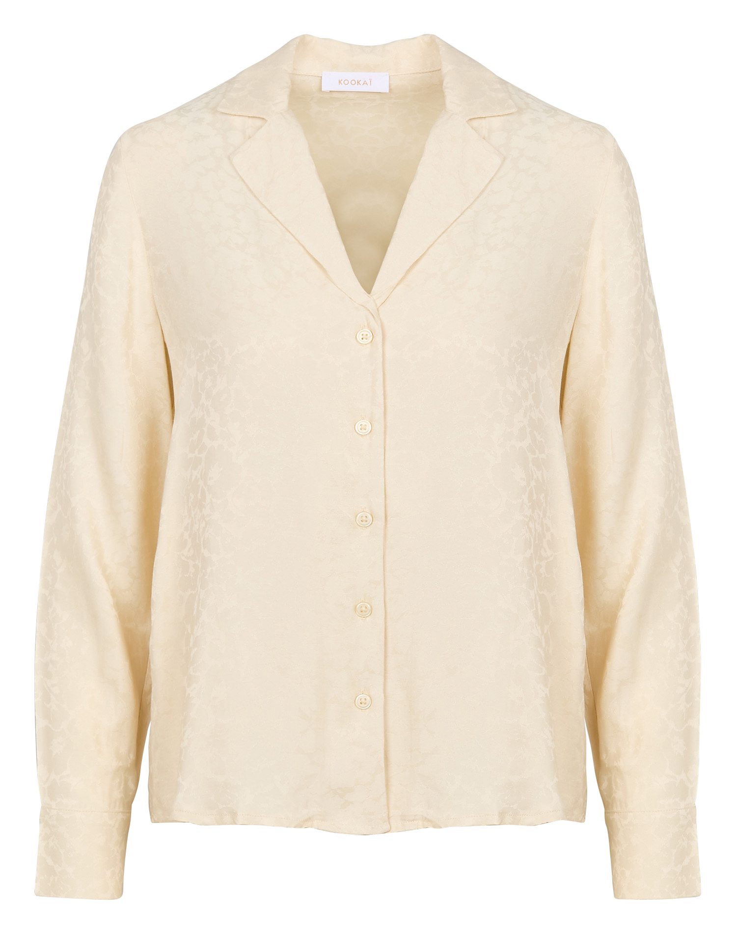 CALLISTE - Chemise col tailleur en jacquard| Beige