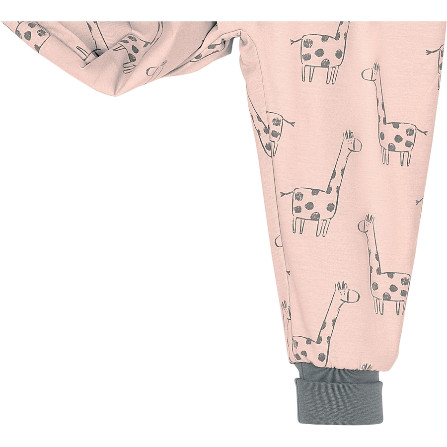 ODENWÄLDER Sommer-Schlafoverall Hopsi happy giraffe powder love