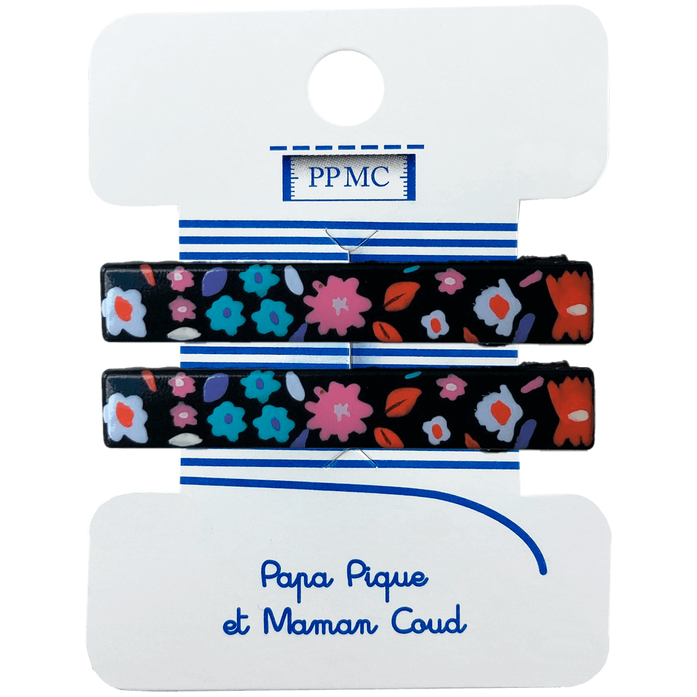 Barrette Croco Moyenne Romance Fleurie