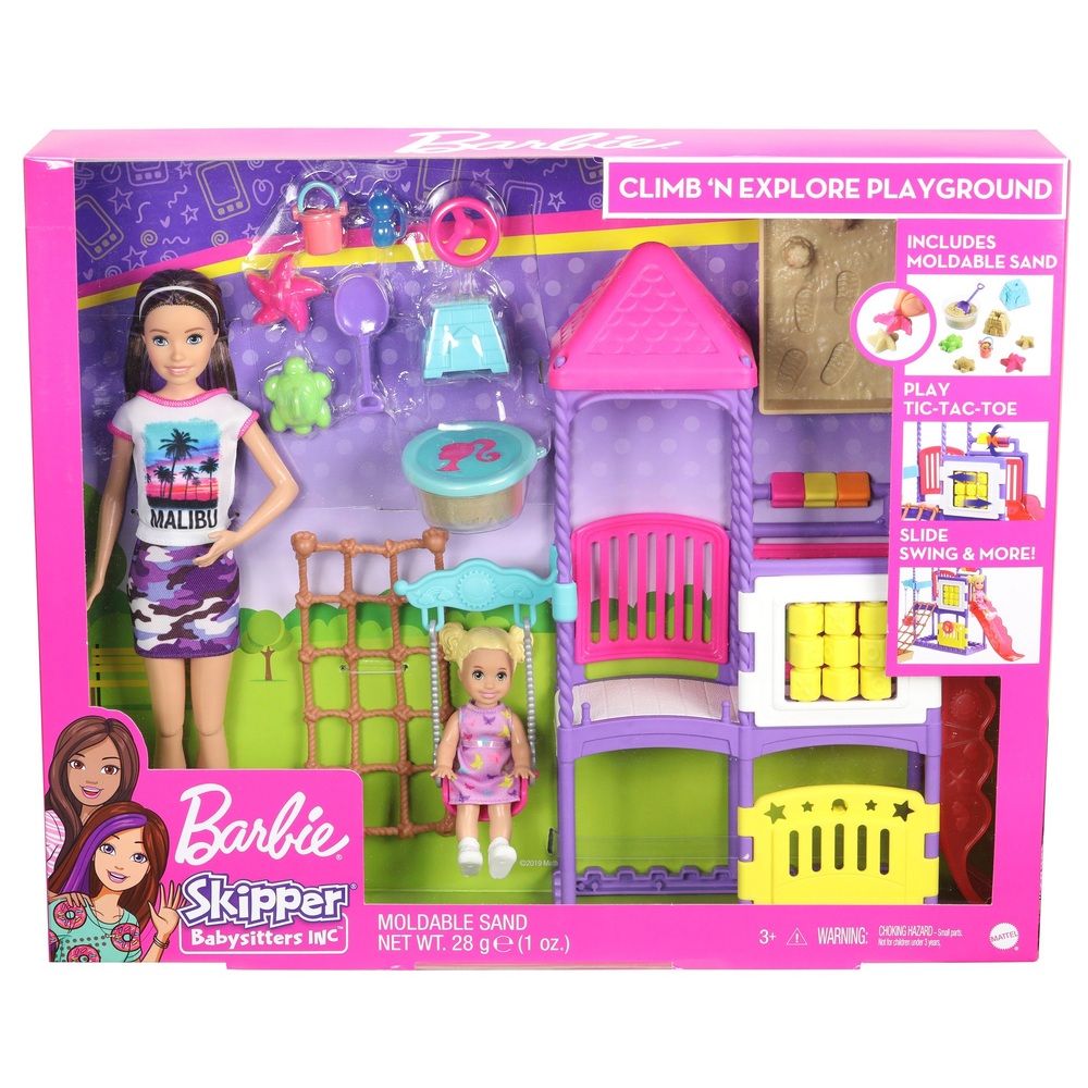 Barbie Skipper Babysitters Inc. Kletter- und Entdecker-Spielplatz Puppen und Spielset