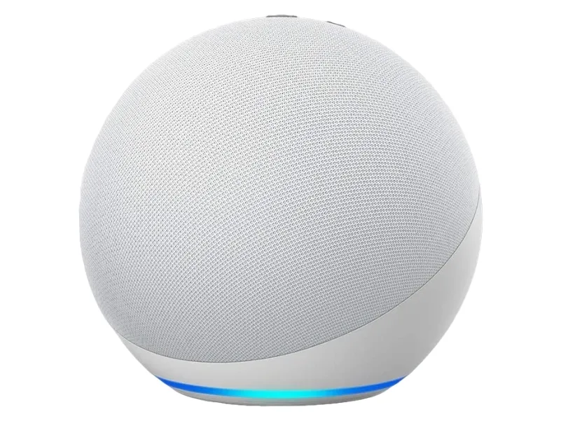 Amazon Echo (4th Generation) - Smart højttaler - Bluetooth, Wi-Fi - App-kontrolleret - 2-vejs - Glacier White