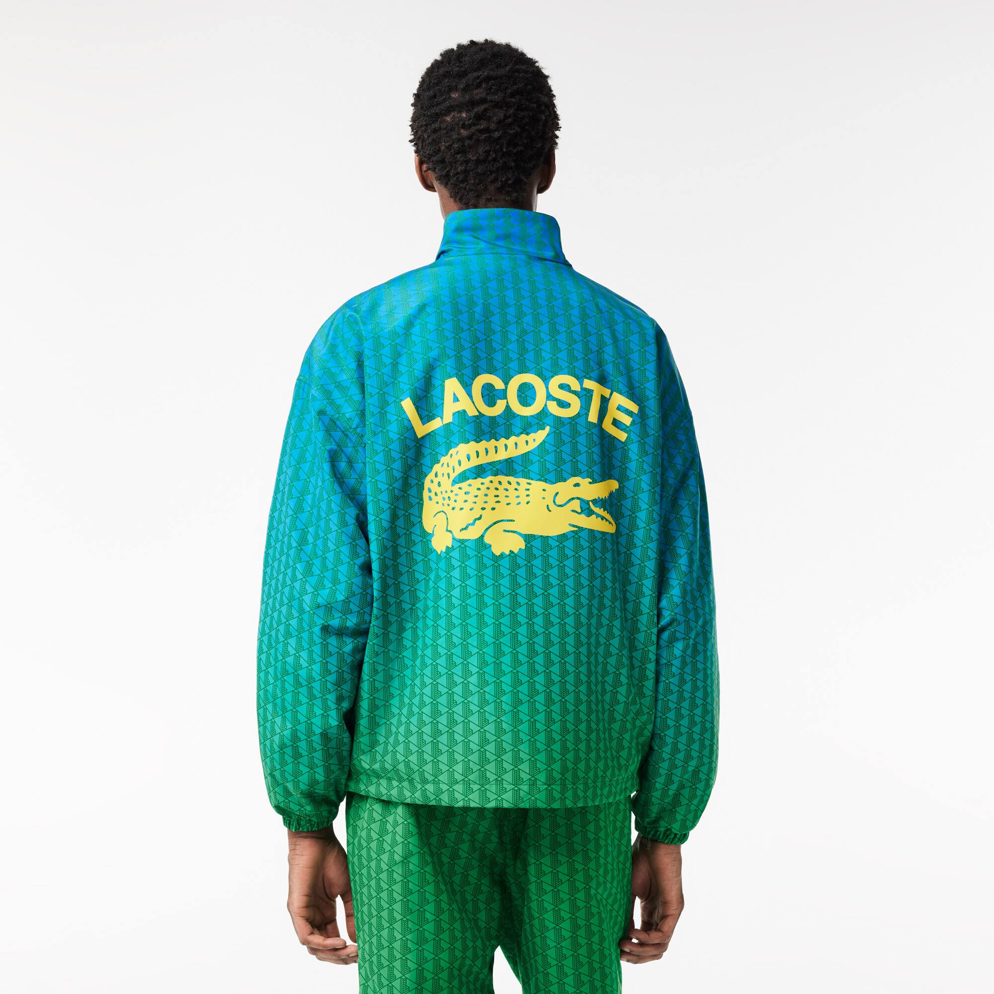 Trainings-Jacke mit Monogramm-Aufdruck mit Ombré-Effekt Jacken & Mäntel - Blau - Lacoste - Herren