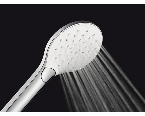 AVITAL LEGA eco handdouche, waterbesparend, Ø 11 cm, chroom/wit