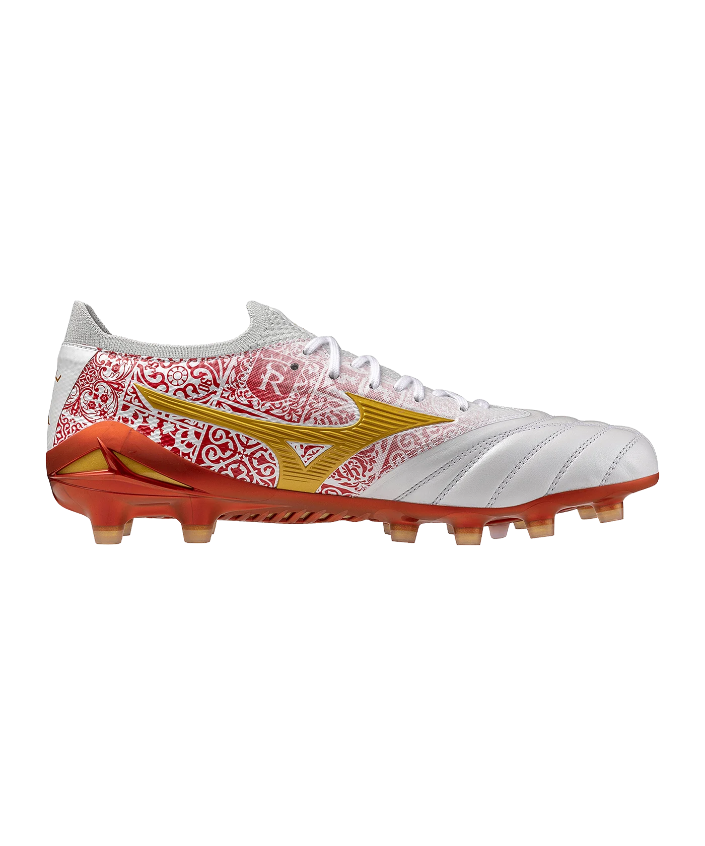 Mizuno Morelia Neo IV Beta Made in Japan FG Sergio Ramos Weiss Gold F04