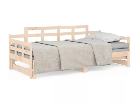 Lit coulissant sans matelas bois de pin solide