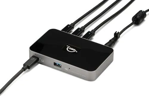 OWC Thunderbolt Hub - Hub - 4 x USB-C - Skrivebord - Sort/Grå