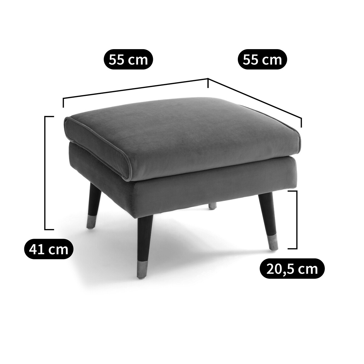 LA REDOUTE INTERIEURS<br>Puff de veludo (Y)
