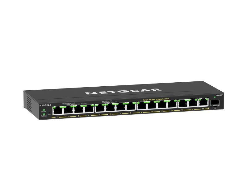 Netgear PoE  Switch GS316EP-100PES 16 Port Unmanaged 16 Port PoE  Switch