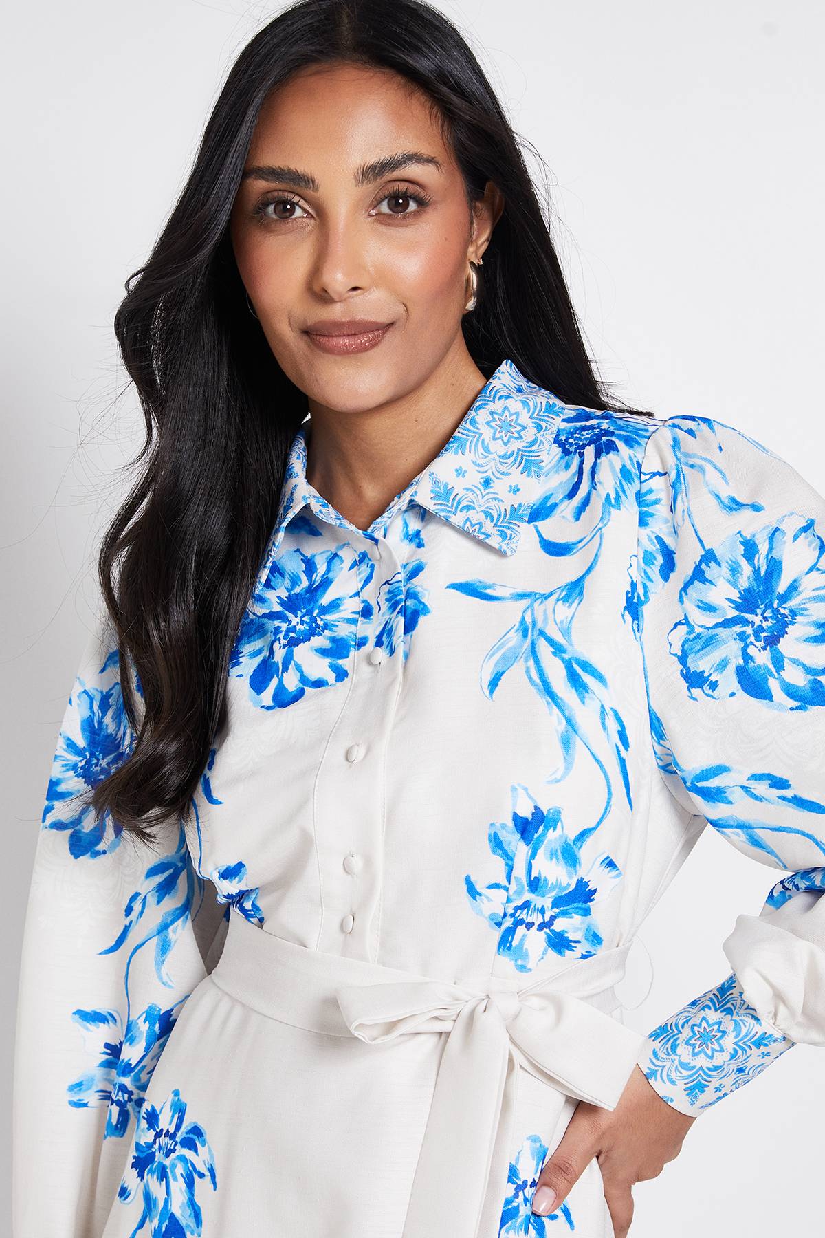 Wallis Robe Chemise Florale Western Estivale Petite