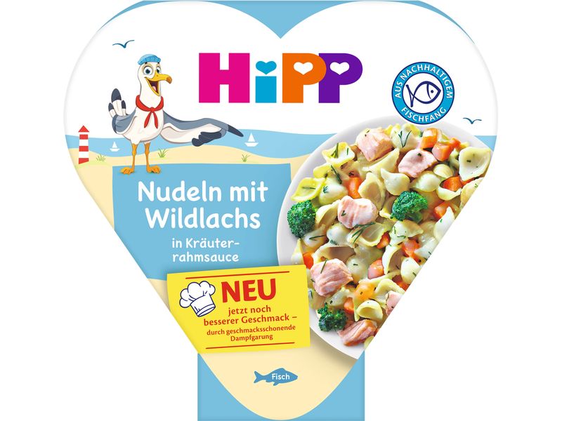 HIPP Menü Nudeln Wildlachs in Kräuterrahmsauce 250g Nudeln mit Wildlachs in Kräuterrahmsauce