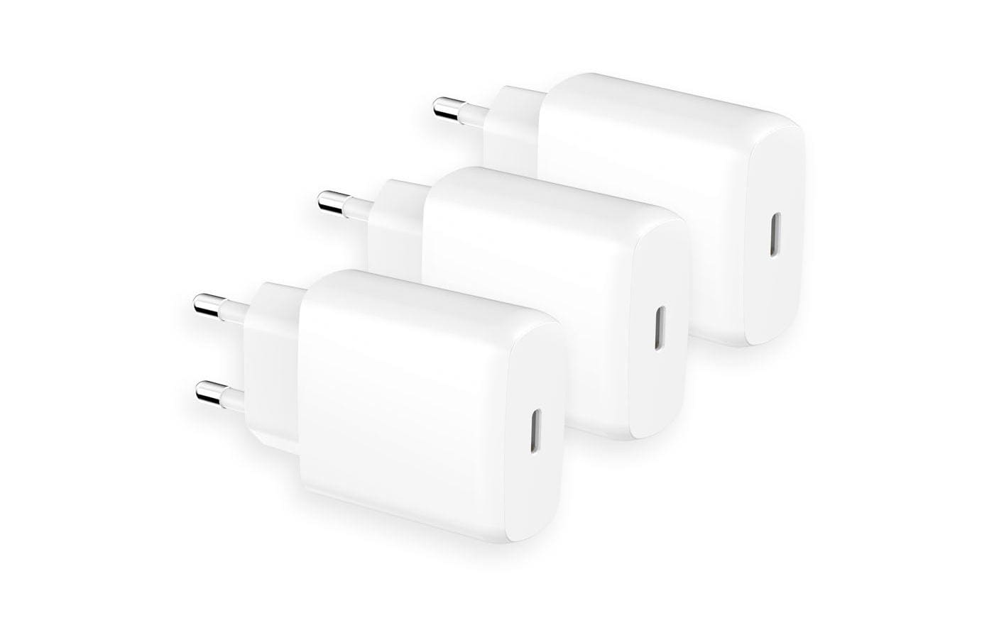 USB-C Power Adapter 20 W 3 StückSmartphone – Tablet – In-Ear-Kopfhörer