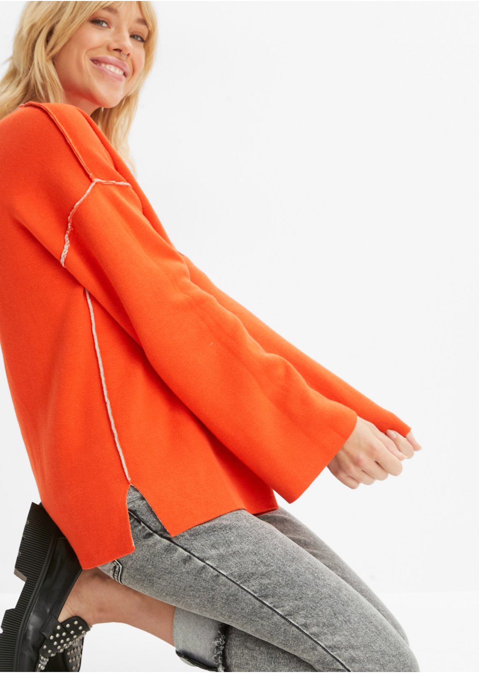Pull réversible en fine maille