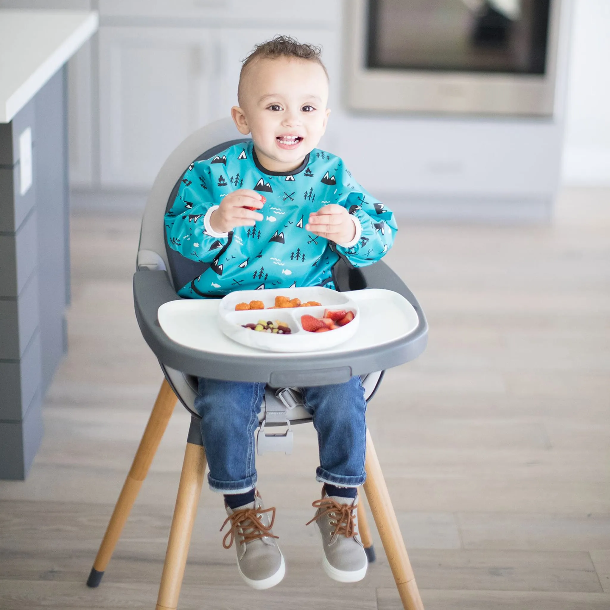 Bumkins Assiette compartiments marbre