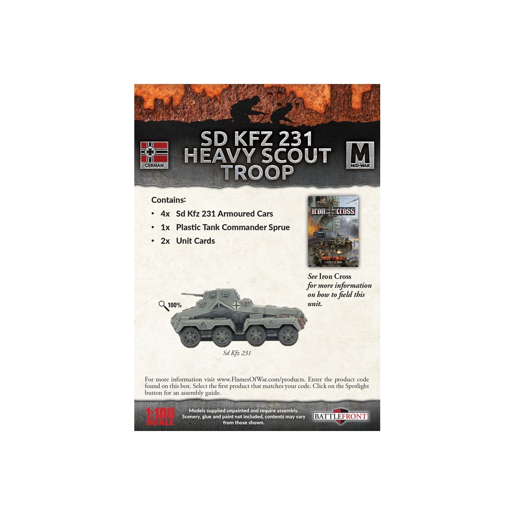 Flames of War - Sd Kfz 231 Heavy Scout Troop