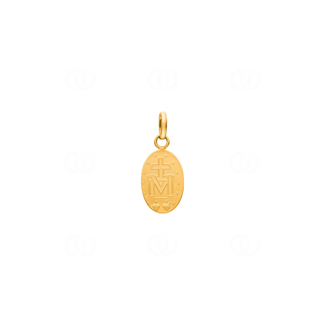 Anhänger 750/18 K Gelbgold Milagrosa Immaculata 9x14mm