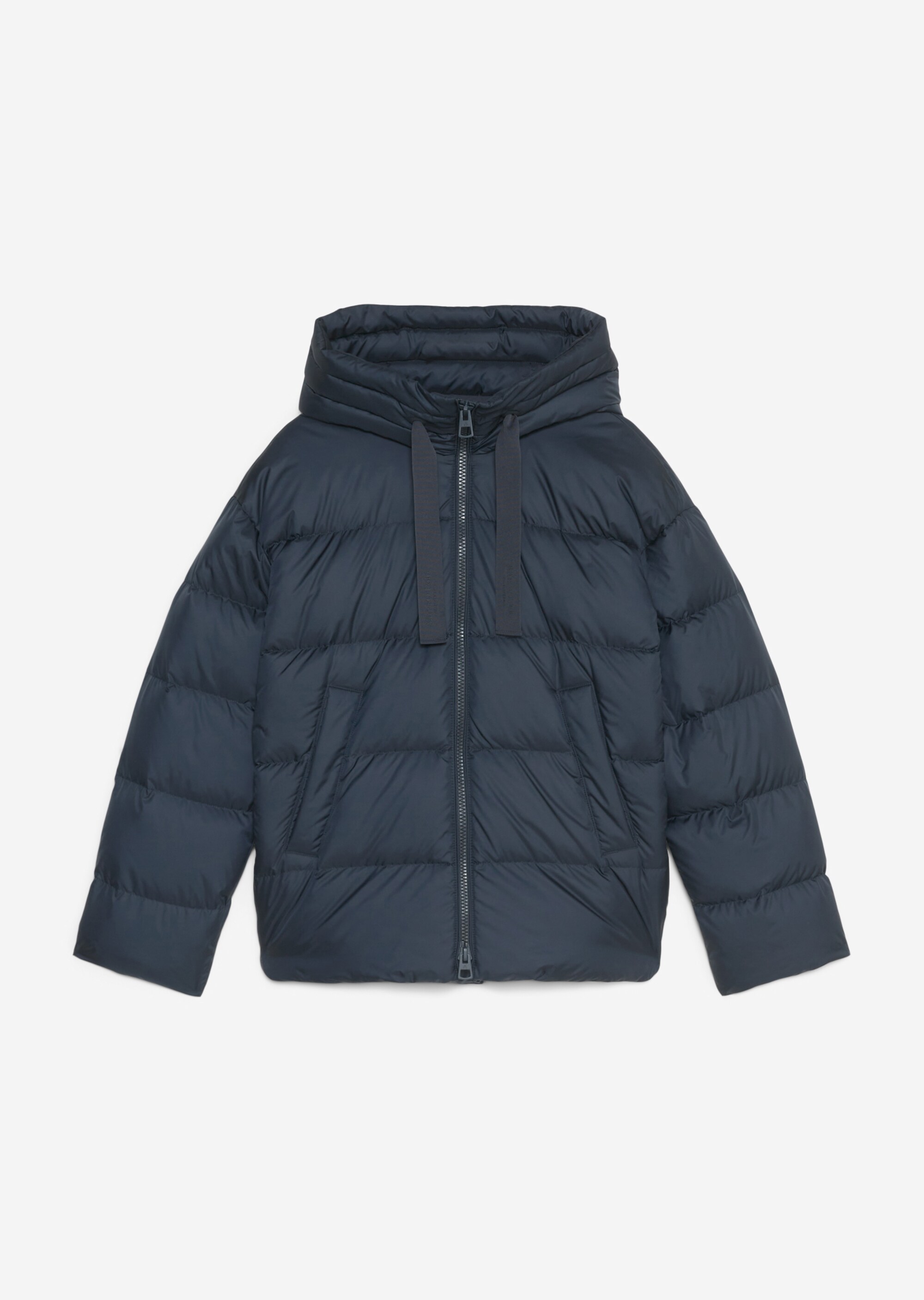 Puffer-Daunenjacke relaxed mit seitlichen Knopfleisten