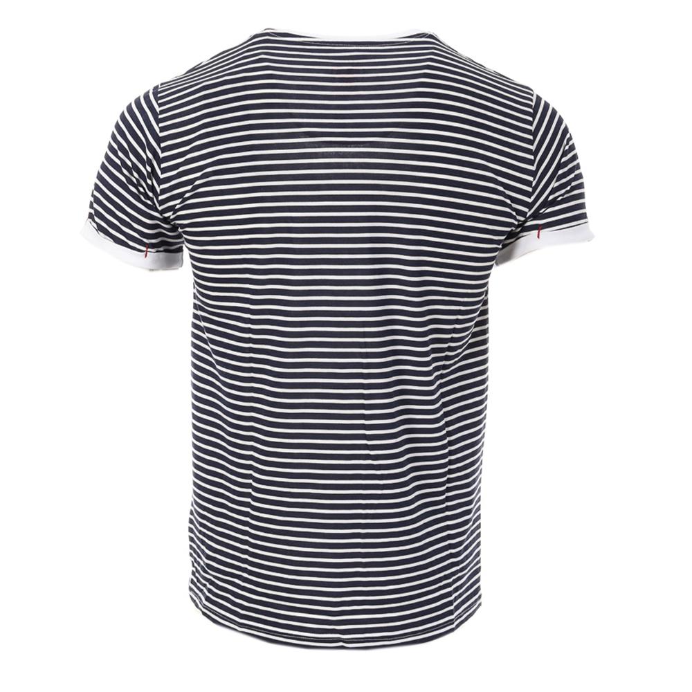 American People T-Shirt Marine/Blanc Homme American People Temer