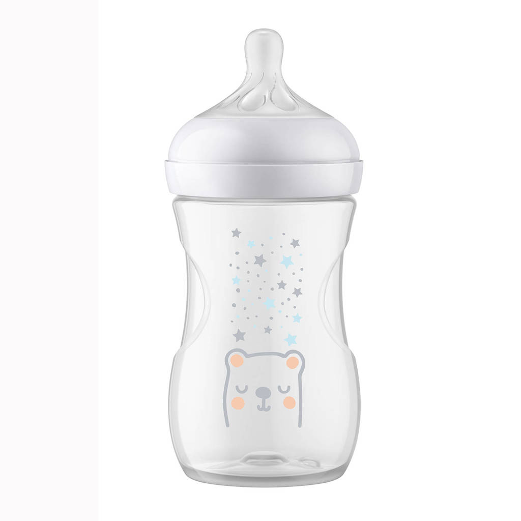 Komt geen melk uitNatural Response babyfles beer met AirFree-ventiel - 260 ml (1 fles)
