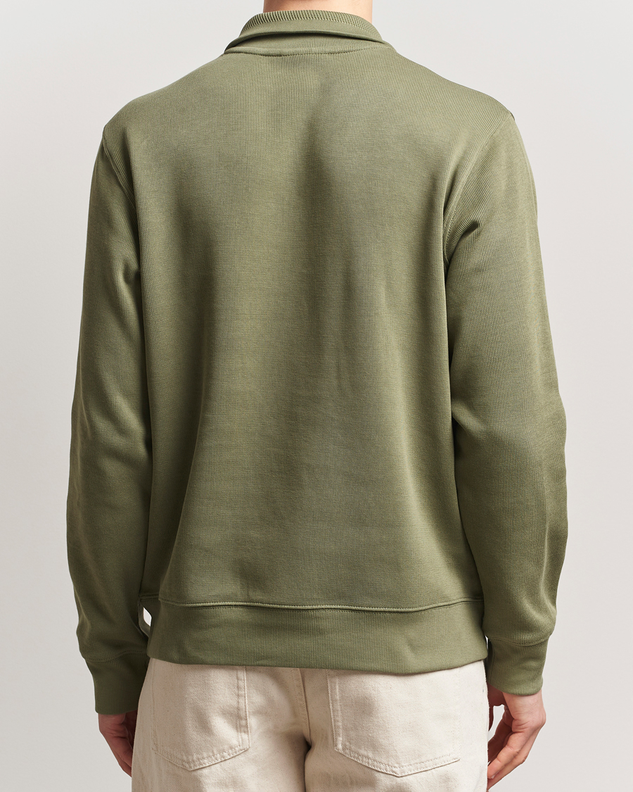 Lacoste Rib Interlock Half Zip Khaki