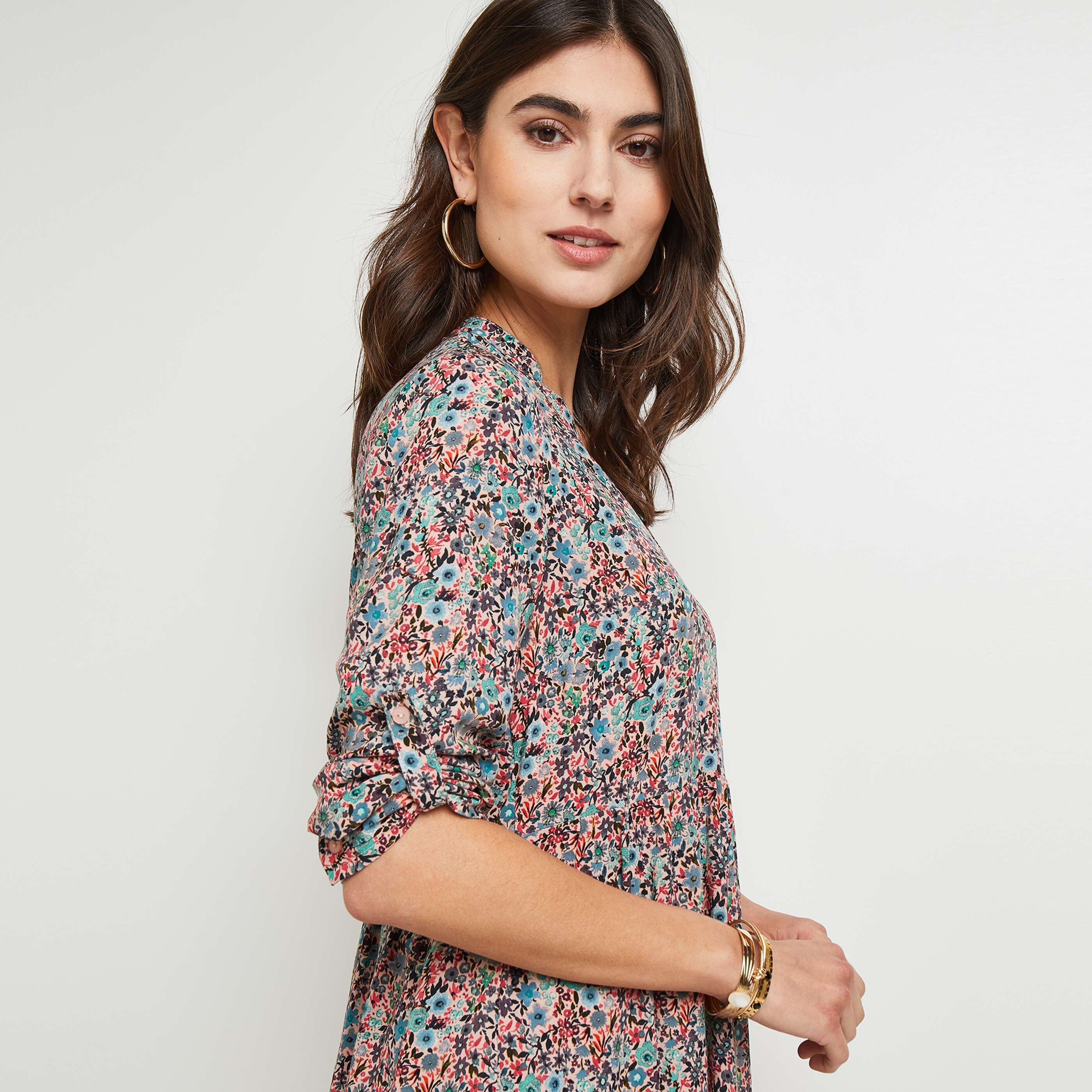 Robe imprimée femme - ROSE PALE