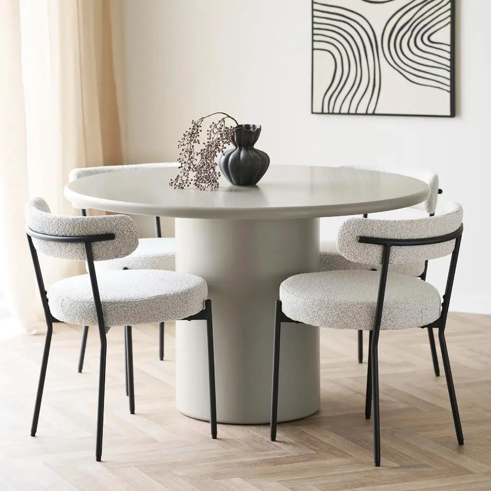 Eettafel Zand - Rond - 120x120x75cm - Nagano