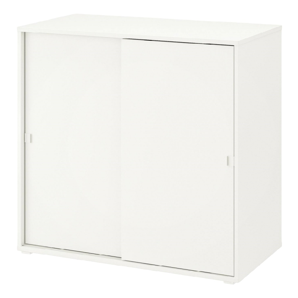 Buffet à portes coulissantes, blanc