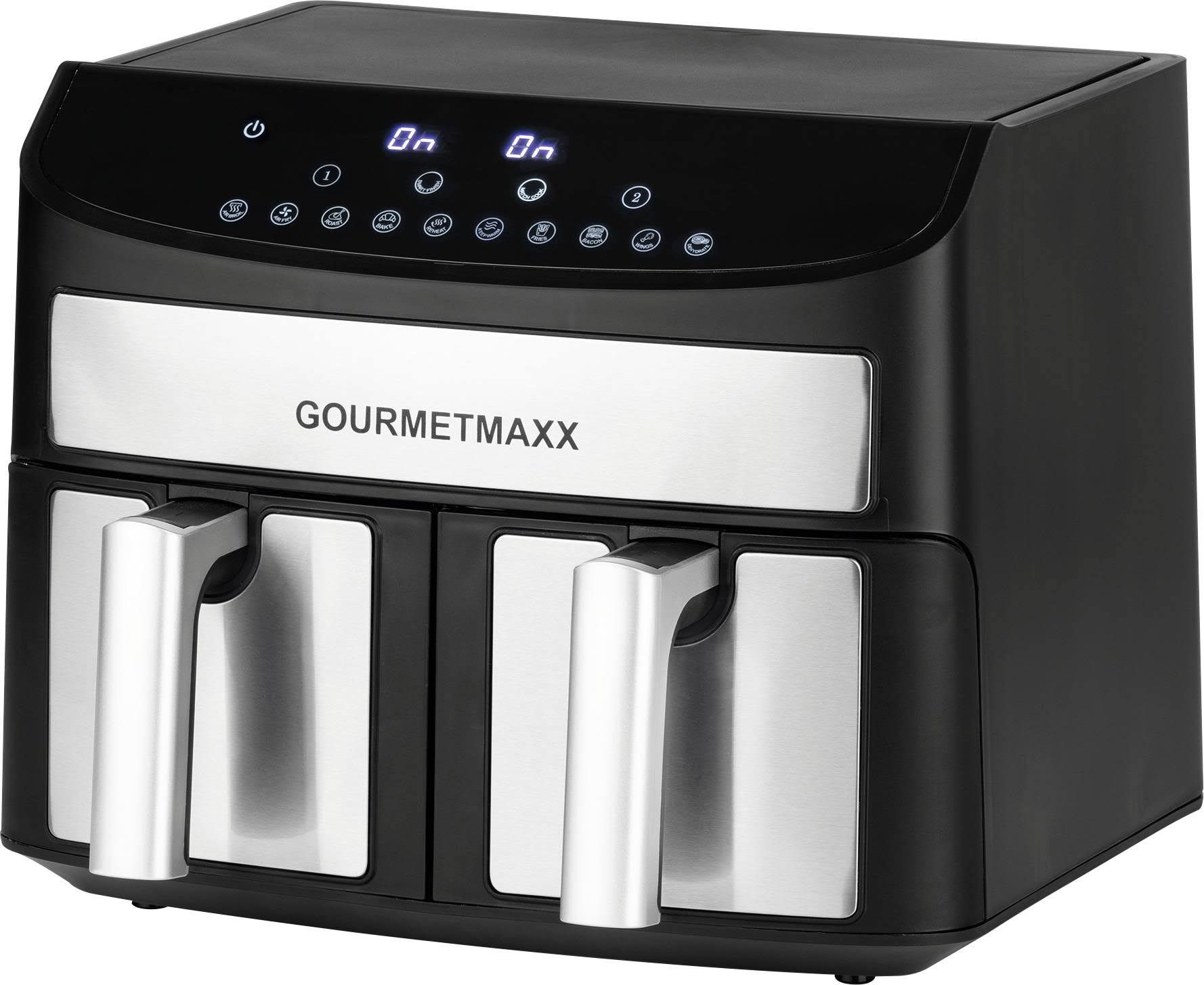 GOURMETmaxx Doppelkammer-Heißluft-Fritteuse