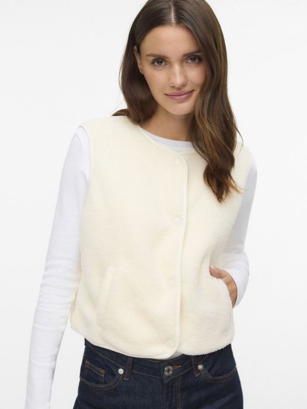 VERO MODA - Mouwloos Vest - Wit - Polyester