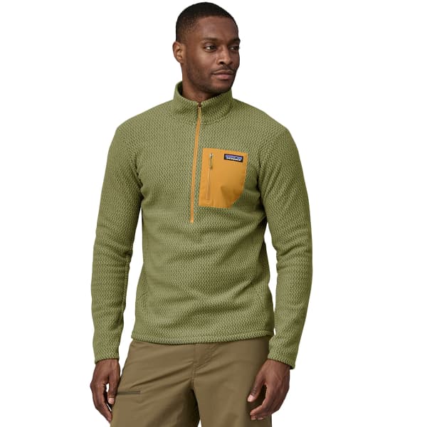 Sweat polaire randonnée PATAGONIA M'S R1 AIR ZIP NECK BUCKHORN GREEN