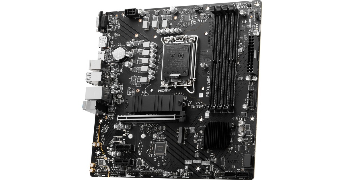 MSIPRO B760M-P socket 1700 moederbord  (Zwart, RAID, Gb-LAN, Sound, µATX)